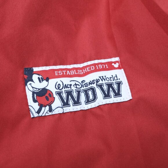 Vintage Walt Disney World Red Windbreaker Jacket Disney Parks Retro Mickey Mouse - Picture 8 of 14
